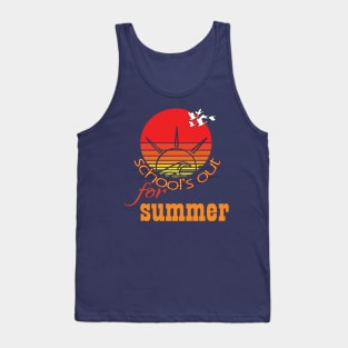 cute retro last day of school school's out for summer teacher Tank Top